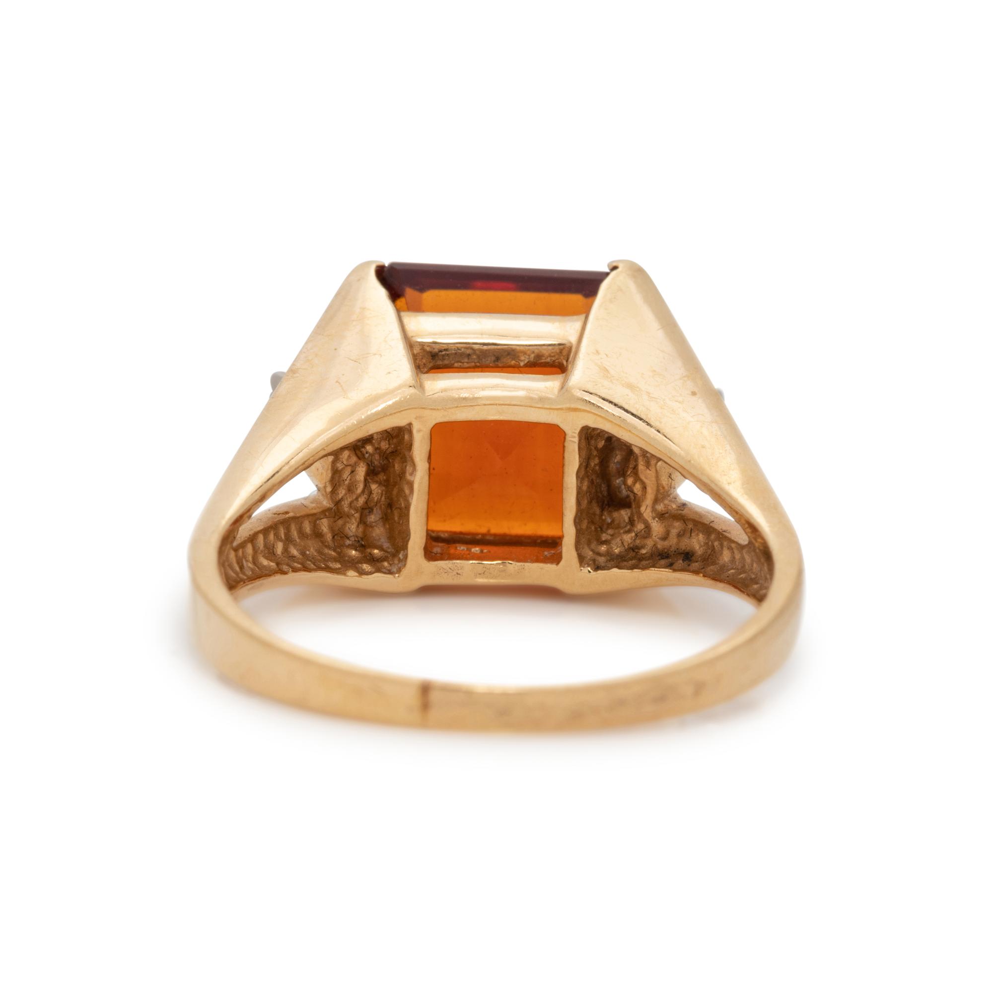 CITRINE AND DIAMOND RING