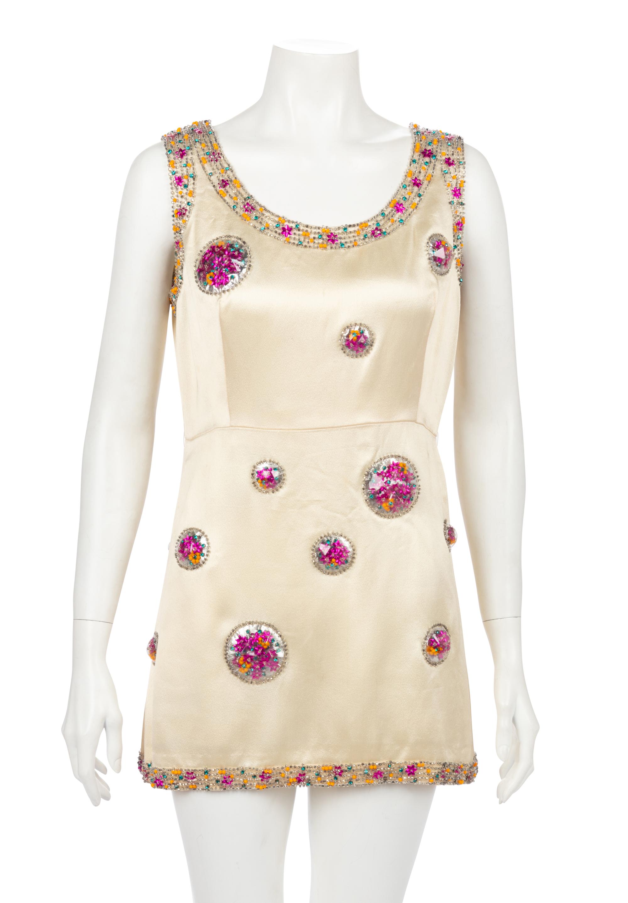 Chloé Mini Dress with Faceted Pod Appliques, 1960-70s
