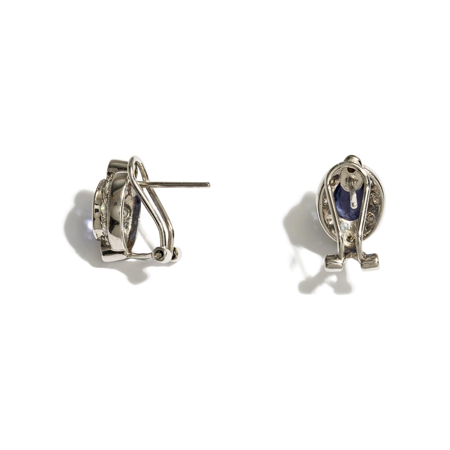 WHITE GOLD, DIAMOND, AND MULTIGEM RING AND EARRINGS