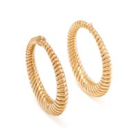 YELLOW GOLD HOOP EARCLIPS