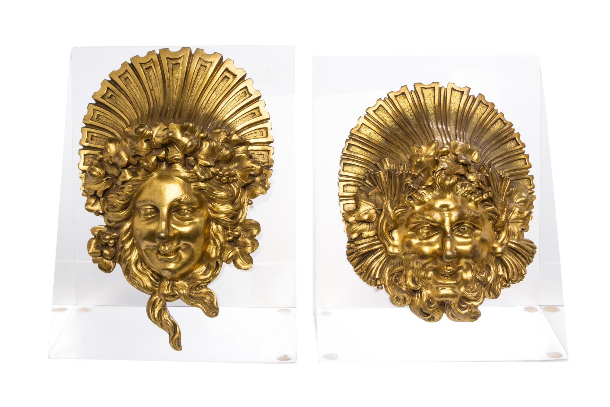 Two Louis XV Style Gilt Bronze Mounts Height of largest mount 8 1/2 inches. — 20TH CENTURY
