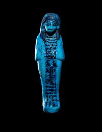 An Egyptian Blue Faience Ushabti for Nakht-S(U)-Pa-Hem-Netjer-Tepy