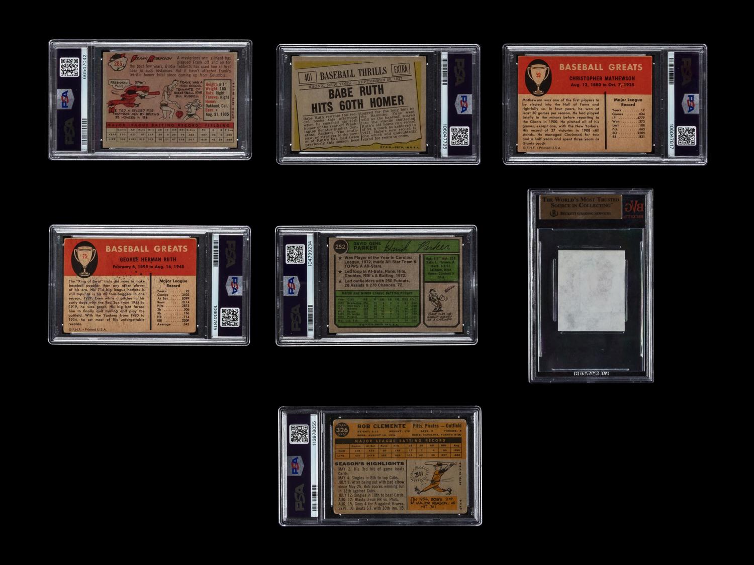 A Collection of Hall of Fame Graded Baseball Cards