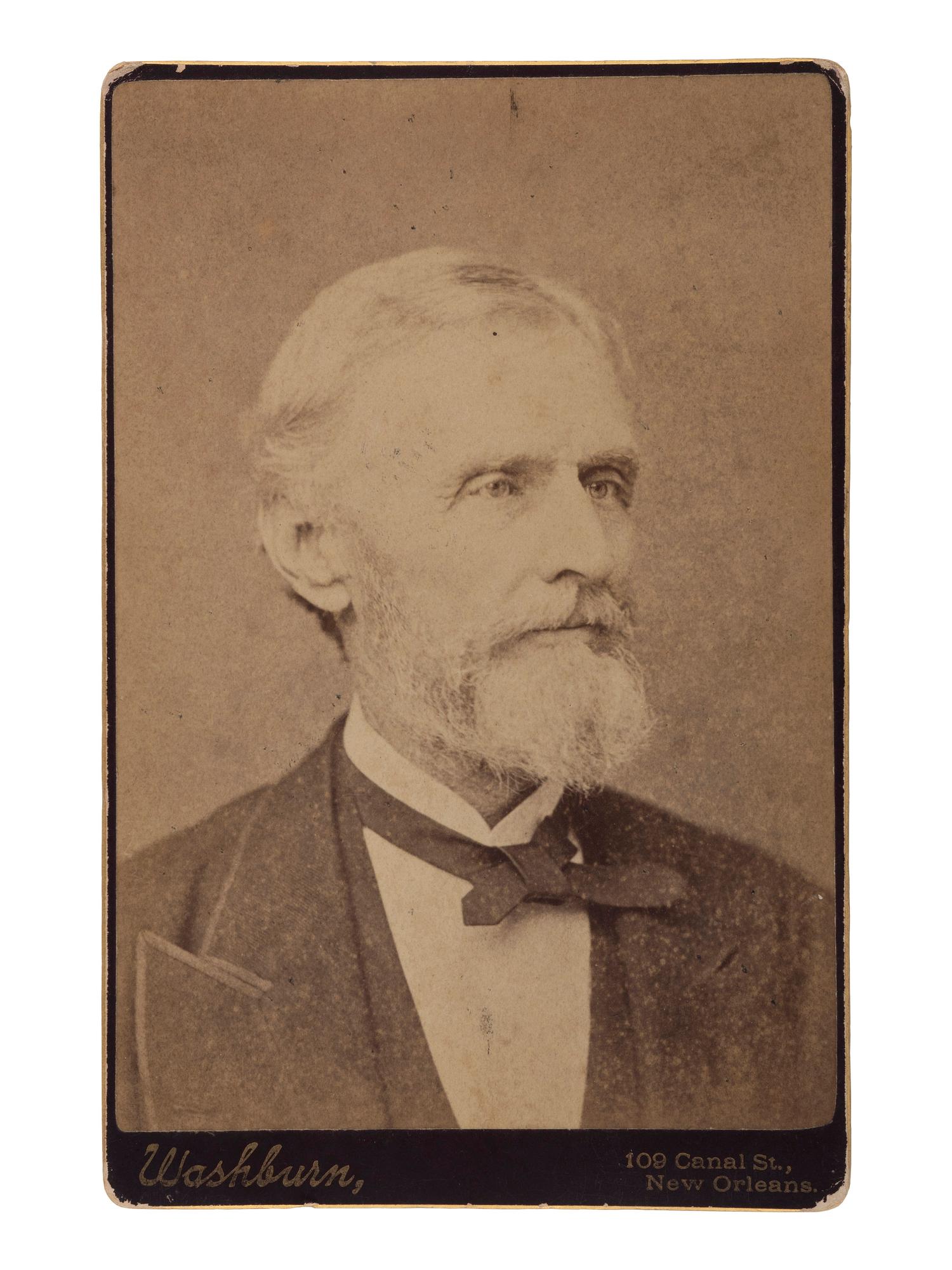 [POLITICS] -- [THE CONFEDERACY]. A group of 6 photographs of Southern politicians, incl. Jefferson and Varina Davis, and Louisiana Governors Roman and Nicholls.