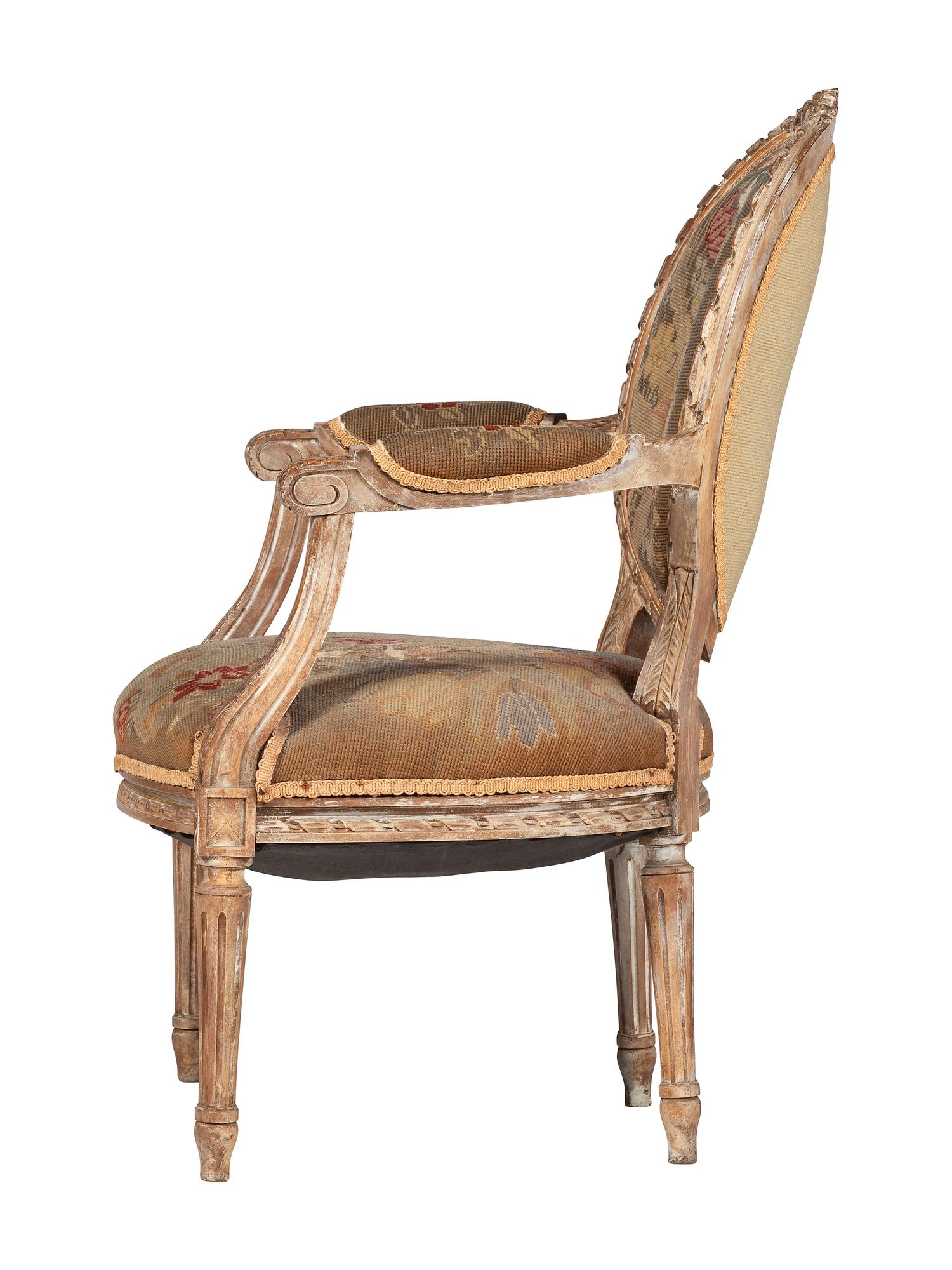 A Louis XV-Style Open Armchair