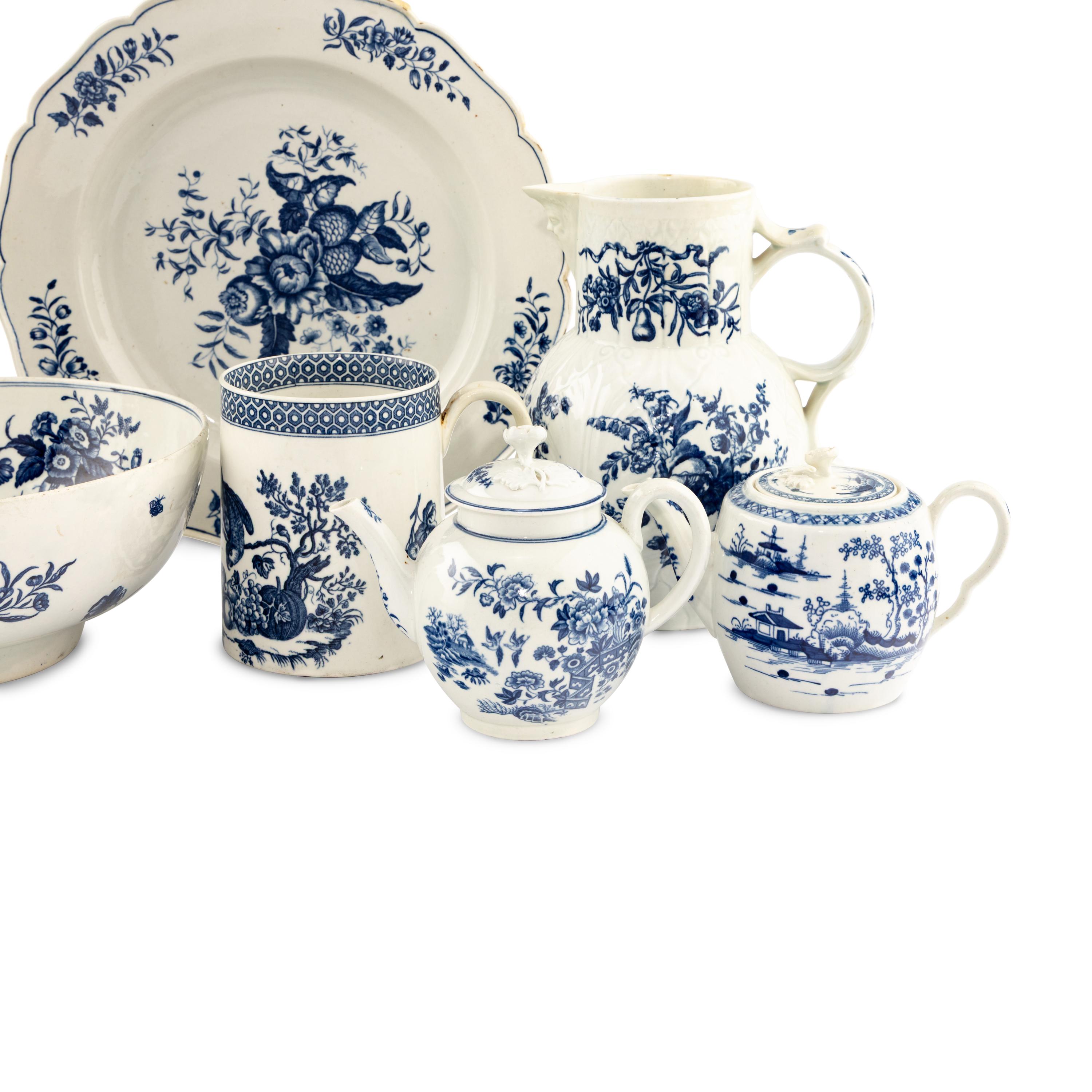 A Group of Worcester and Other Porcelain Table Articles