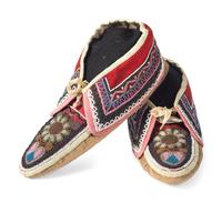 Maliseet Beaded Hide Moccasins