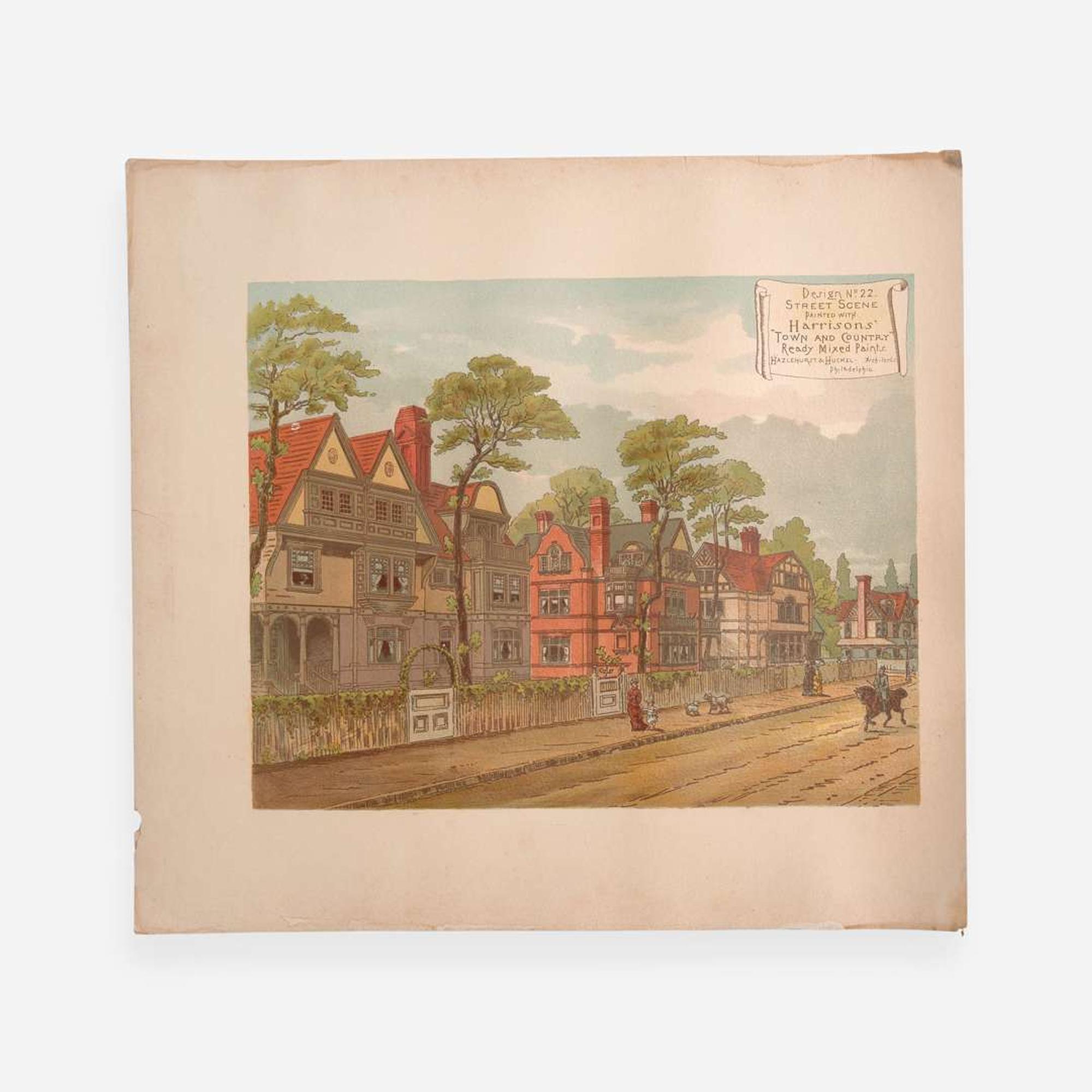 [Architecture] [Philadelphia] (Practical Illustrations of Various Combinations of Harrisons' "Town and Country" Ready Mixed Paints)