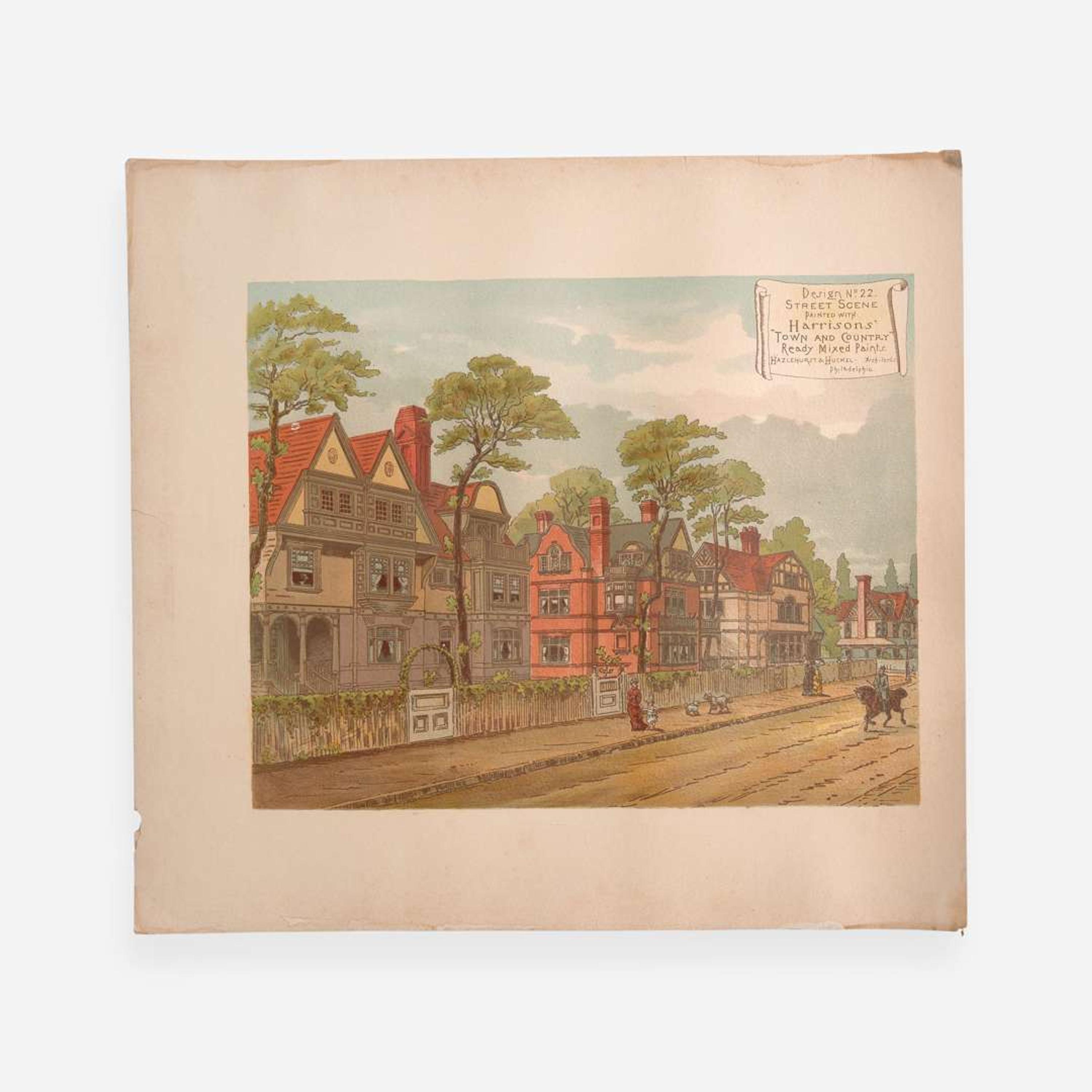 [Architecture] [Philadelphia] (Practical Illustrations of Various Combinations of Harrisons' "Town and Country" Ready Mixed Paints)