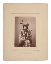 [GARDNER, Alexander (1821-1882), photographer]. Albumen photograph of Long Fox, Dakota. [Washington, DC, 1872].