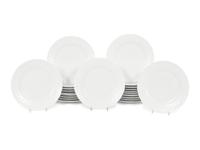 A Set of Twenty-Two Bernardaud Limoges Vannerie Porcelain Dinner Plates