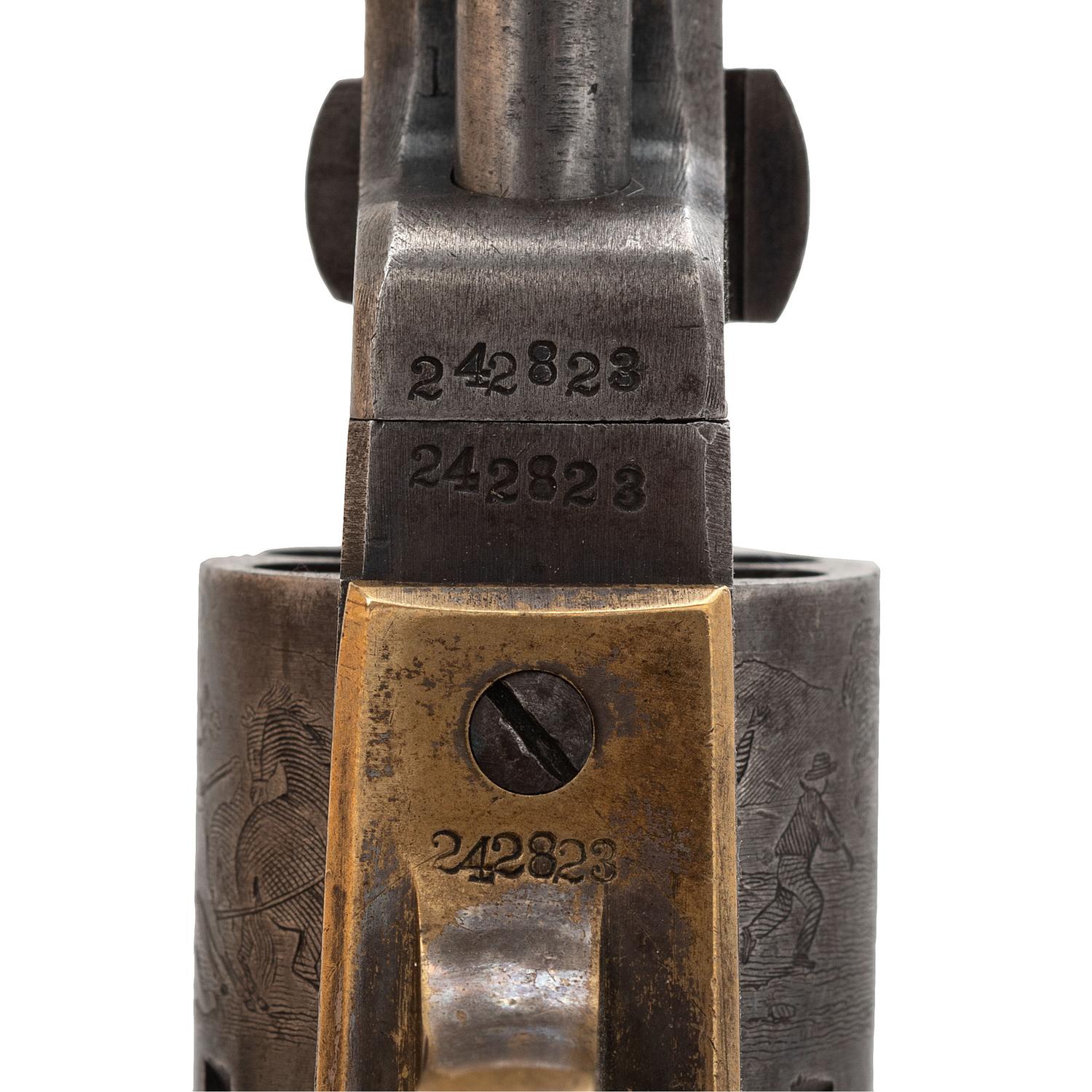 Colt Model 1849 Pocket Revolver Inscribed to Capt. John S.H. Doty - KIA at Peachtree Creek