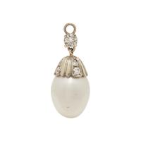 KOCH, BELLE ÉPOQUE, CULTURED PEARL AND DIAMOND BROOCH