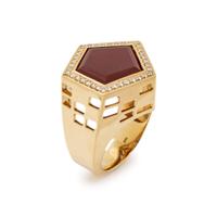 ANDY GOTZ, CARNELIAN AND DIAMOND RING