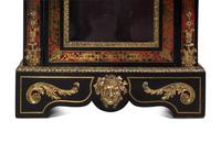 A Pair of Napoleon III Boulle Marquetry Marble-Top Cabinets