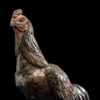 A Japanese Bronze Okimono of a Rooster, Meiji Period 日本明治時代 銅雕雄鷄