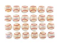 A Large Group of Hall of Fame Pitcher Single Signed Autograph Baseballs,