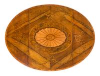 A George III Satinwood, Rosewood and Marquetry Pembroke Table Height 28 1/8 x width 37 (open) x depth 27 1/2 inches. — CIRCA 1780