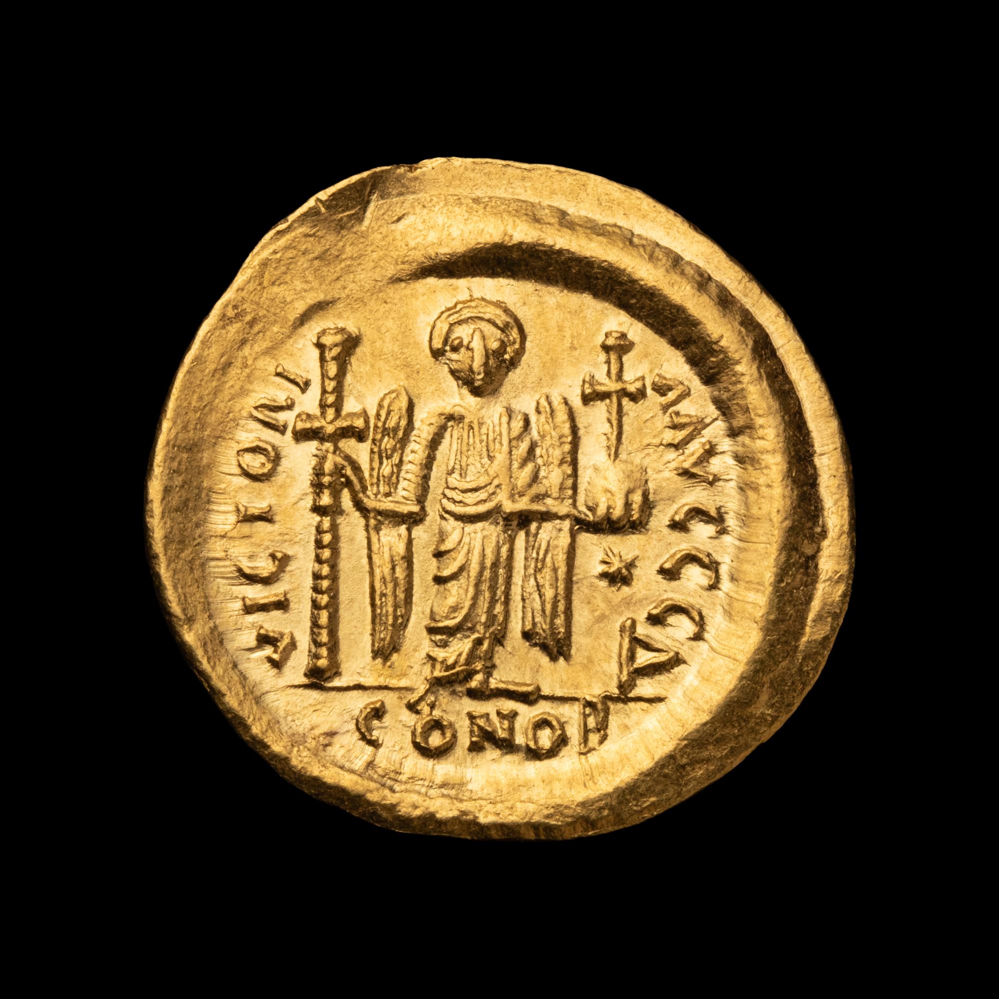 [ANCIENT] BYZANTINE EMPIRE. Justin I (c. 522-527). Av Solidus (4.7 g)