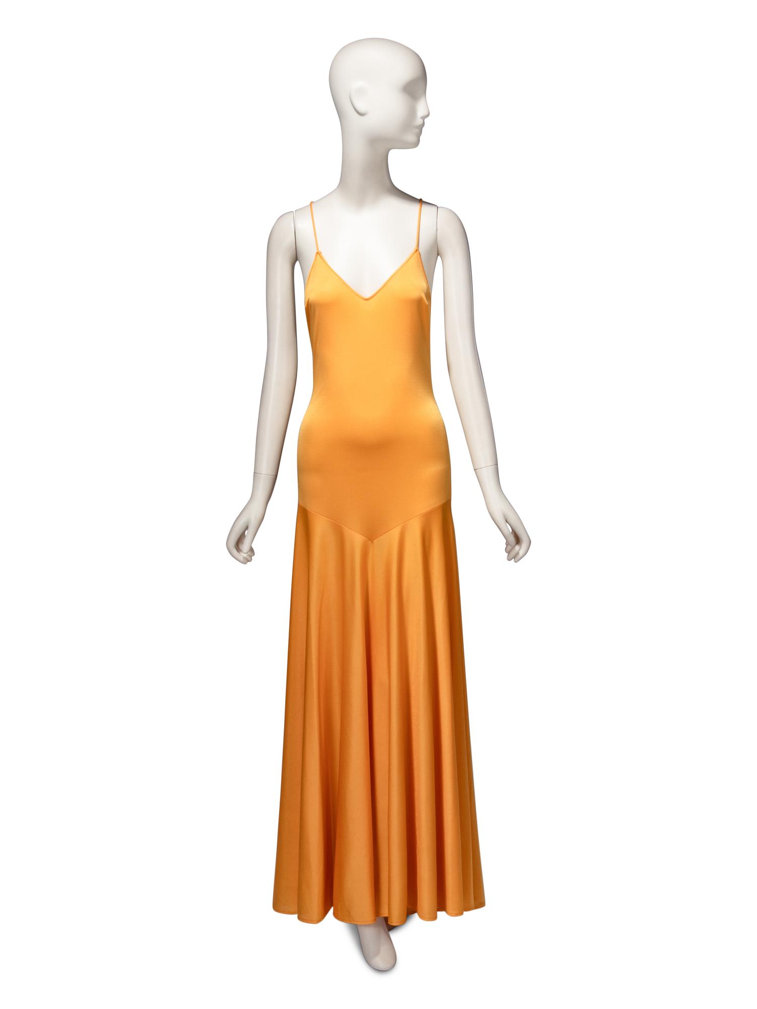 Loris Azzaro Haute Couture, Goldenrod Yellow Jersey Gown