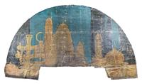 An Orientalist Painted Canvas Theater Mural Height 210 x width 186 inches. — CHICAGO, CIRCA 1927