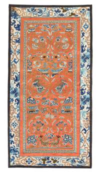 Eleven Chinese Embroidered Silk Panels Length of longest 31 inches. — LATE QING DYNASTY