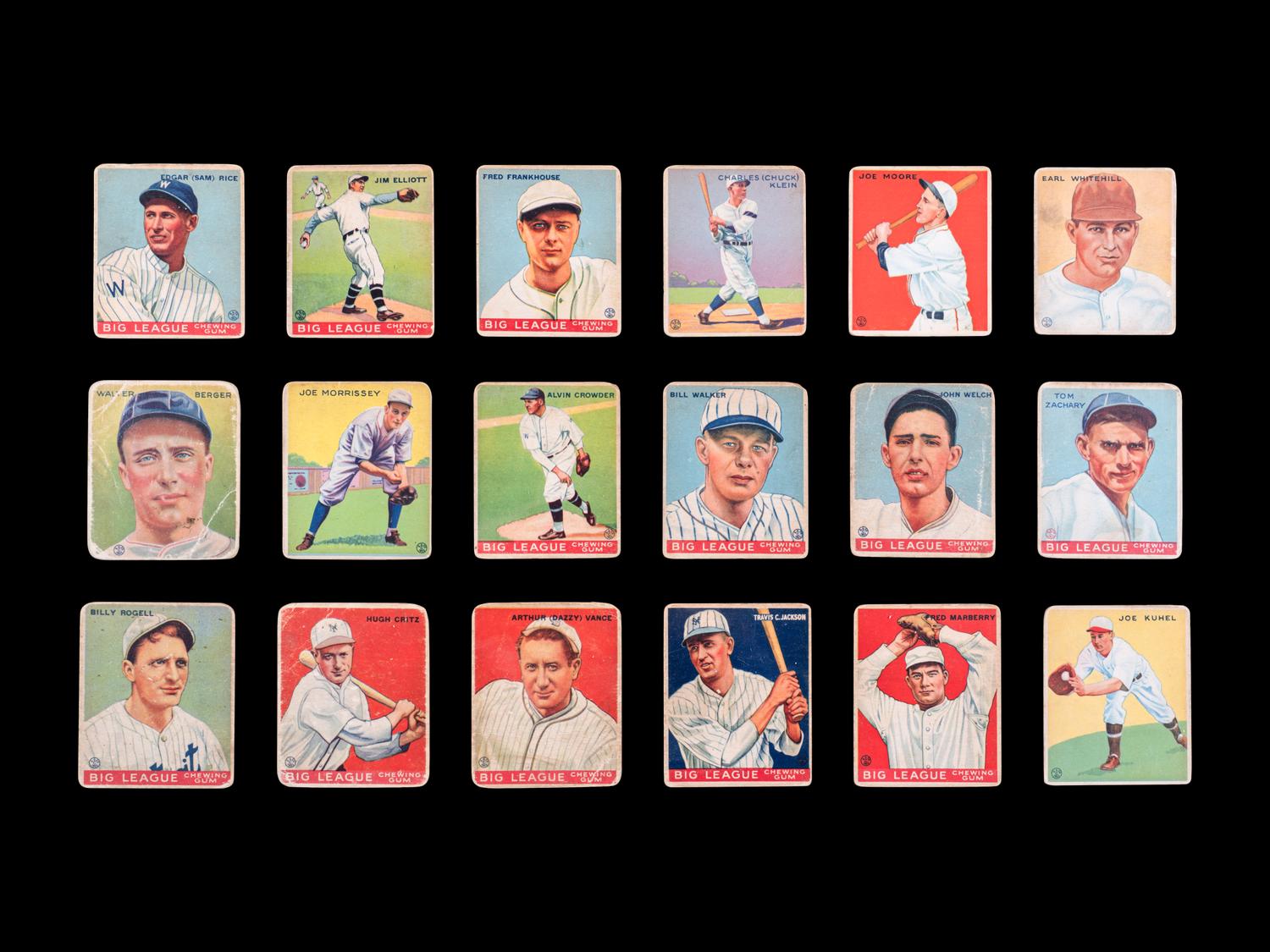 A Partial Set of 1933 Goudey Baseball Cards Including Multiple Hall of Famers (114/239)