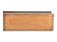 A Country Dark Blue Grain Painted Blanket Chest