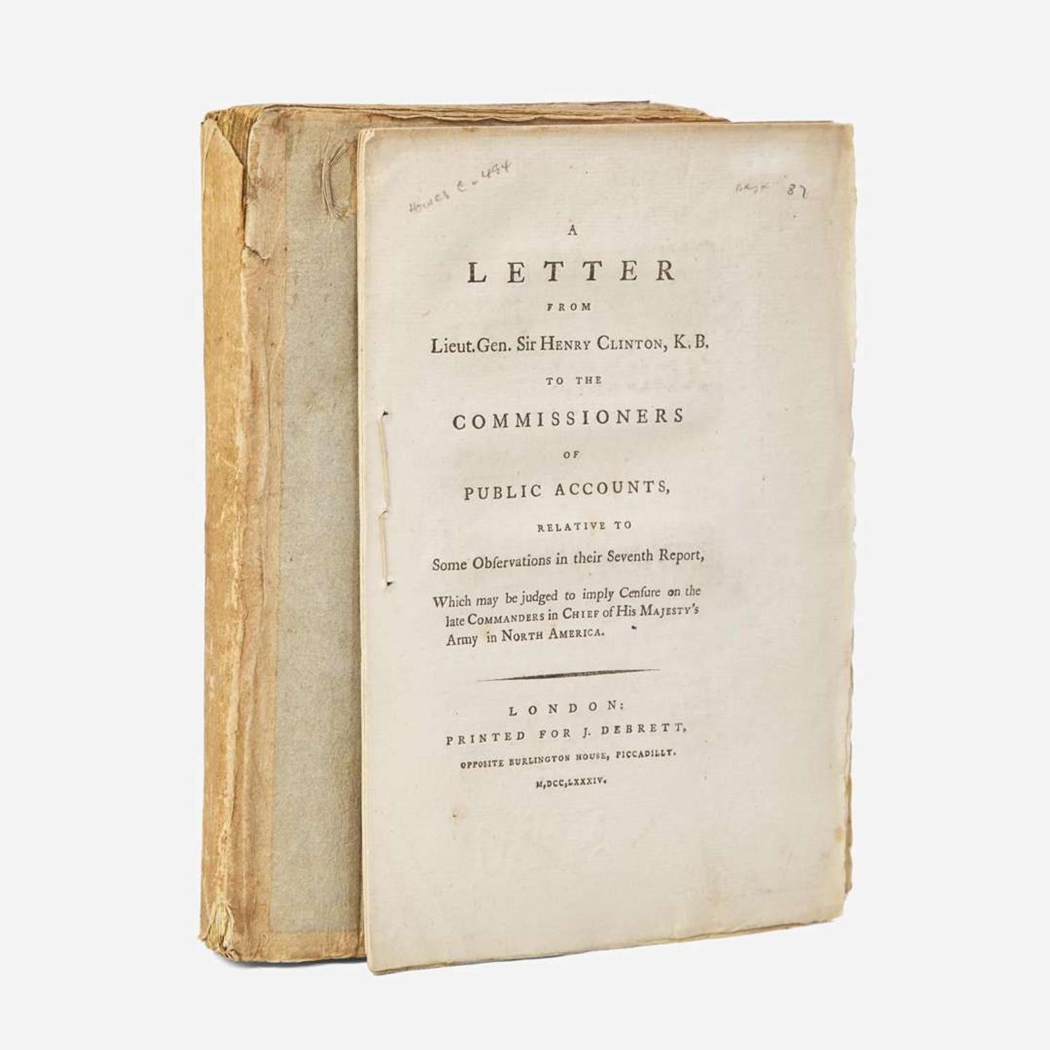 [American Revolution] Cornwallis, Charles, and Henry Clinton Group of 2 Titles