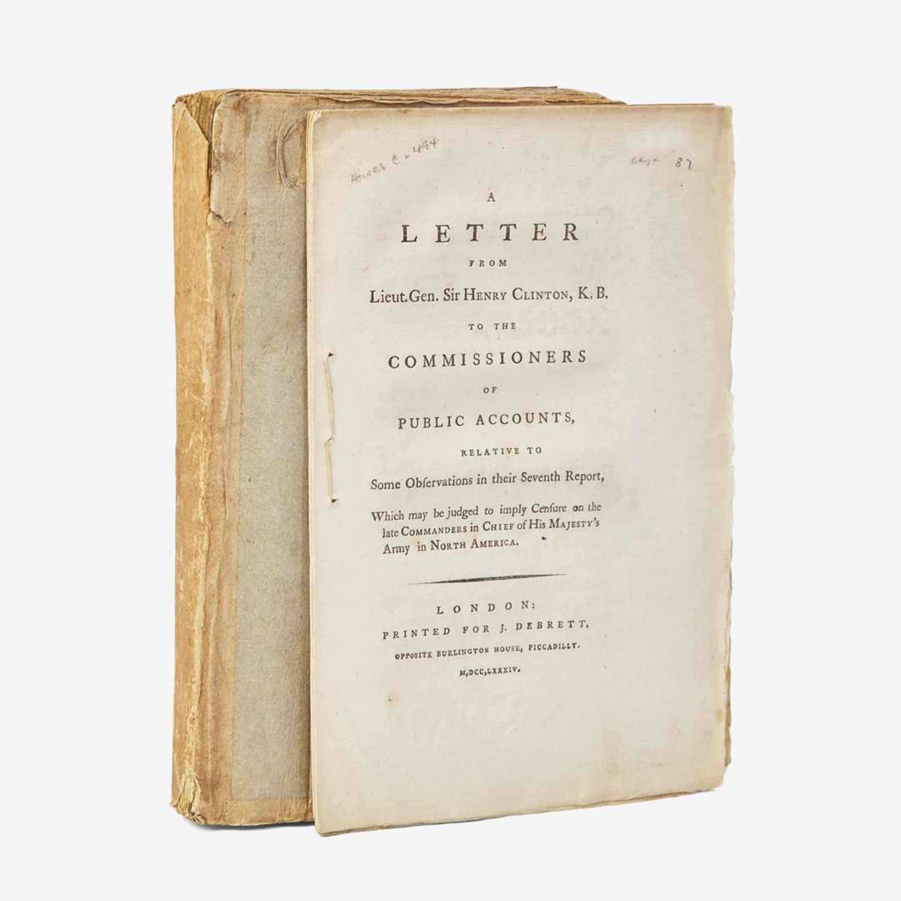 [American Revolution] Cornwallis, Charles, and Henry Clinton Group of 2 Titles