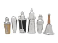A Group of Six Cocktail Shakers