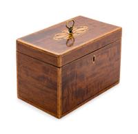 An English Marquetry Tea Caddy