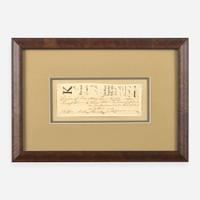 [Declaration of Independence] [New Hampshire] Thornton, Matthew Partially-Printed Fragment, signed