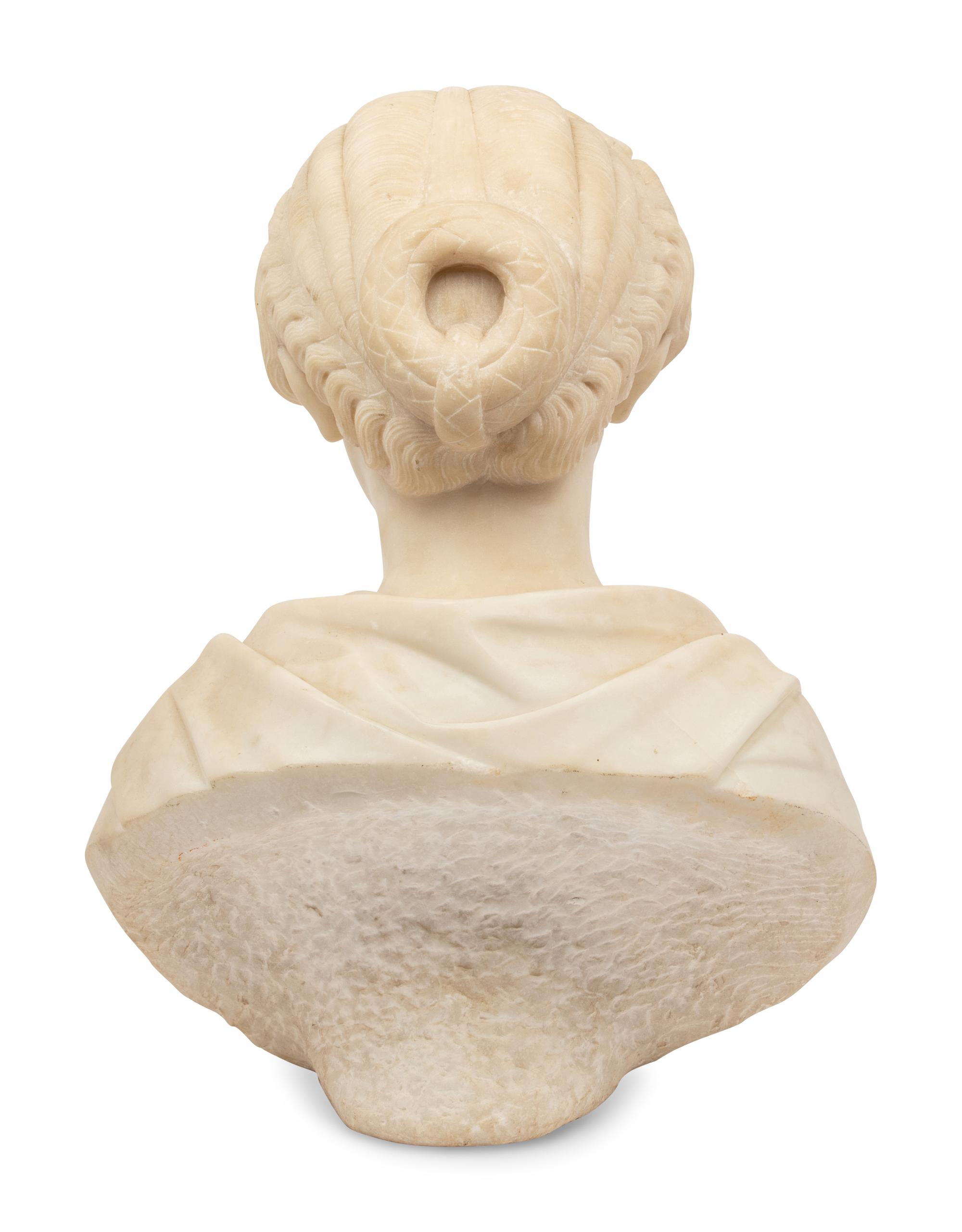 A Continental Marble Bust of a Woman