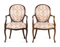 A Pair of George III Style Mahogany Armchairs