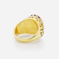 An 18K Yellow Gold and Black Diamond Ring