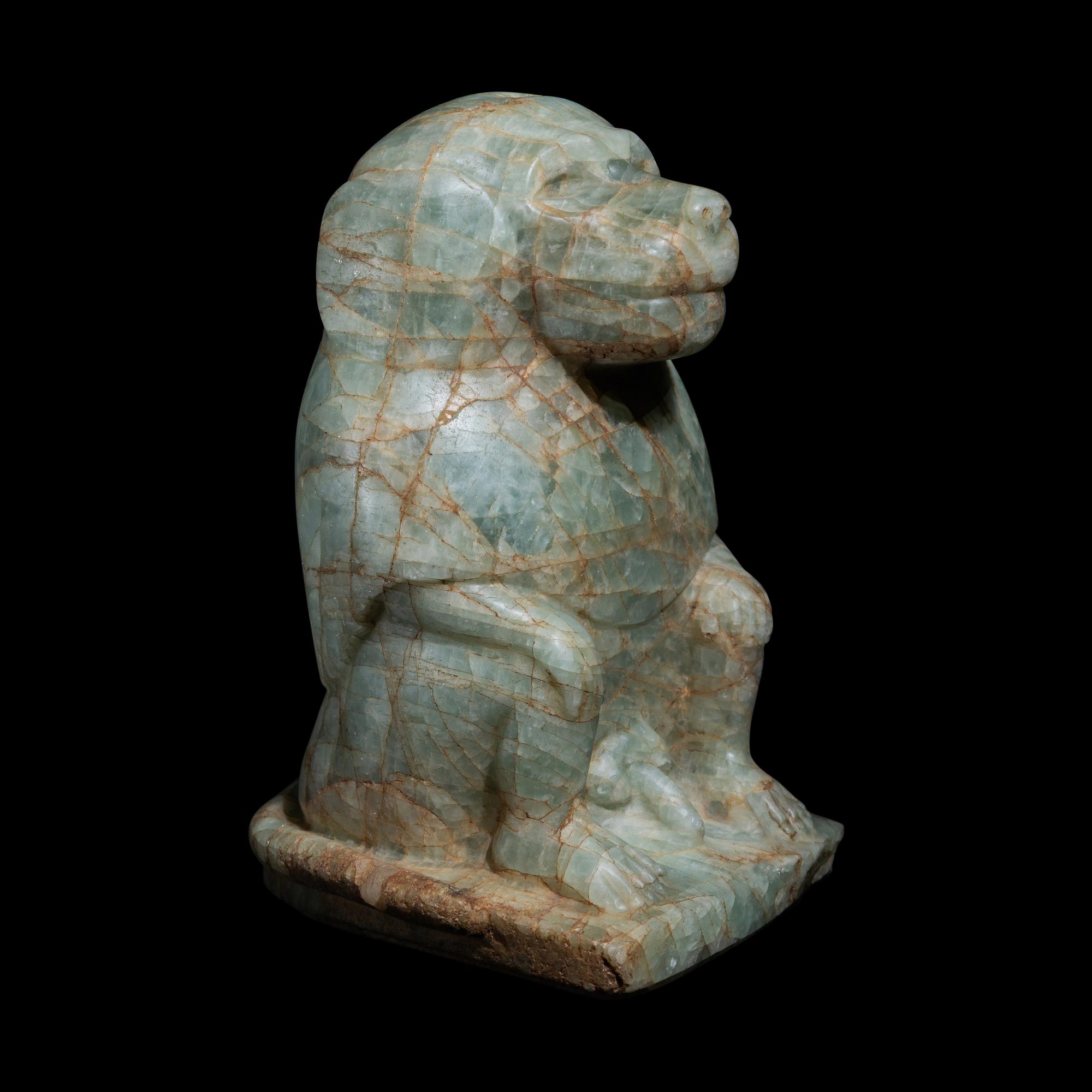 An Egyptian Amazonite Baboon