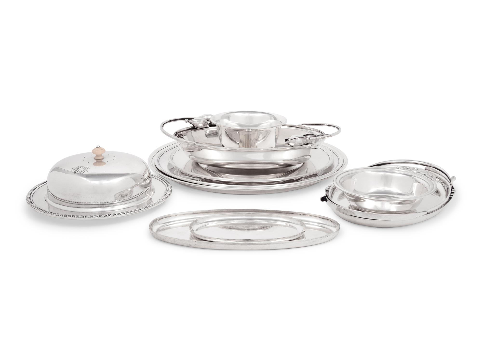 Ten American Silver Serving Dishes