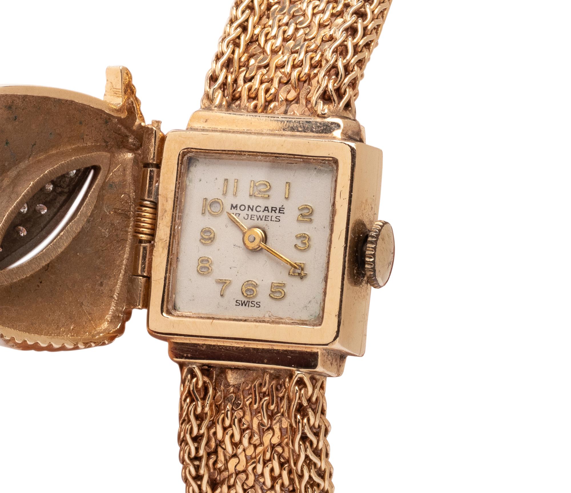 MONCARÉ, 14K ROSE GOLD AND DIAMOND SURPRISE WATCH