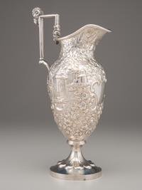 An A.E. Warner Coin Silver Pitcher