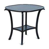 A Black-Painted Wood Side Table Decorated with Turtles — 20TH CENTURY