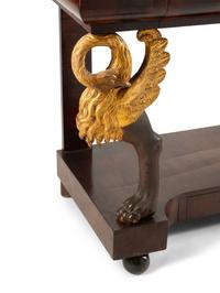An Italian Painted and Parcel Gilt Mahogany Pier Table and Mirror