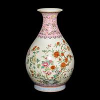 A Chinese Famille Rose Porcelain Yuhuchunping