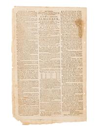 NEWSPAPERS - REVOLUTIONARY WAR]. The Continental Journal and Weekly Advertiser . No. CCXCVIII. Boston: John Gill, Thursday, November 8, 1781.