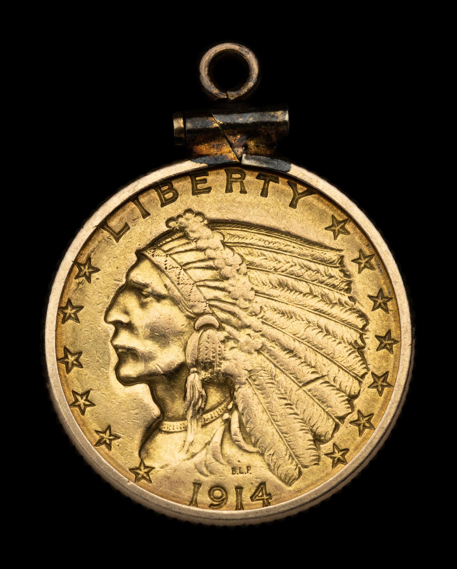 A 1914-D Indian Head $2.50 Gold Coin