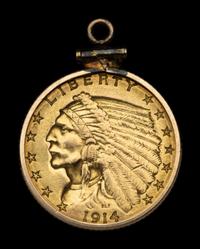 A 1914-D Indian Head $2.50 Gold Coin