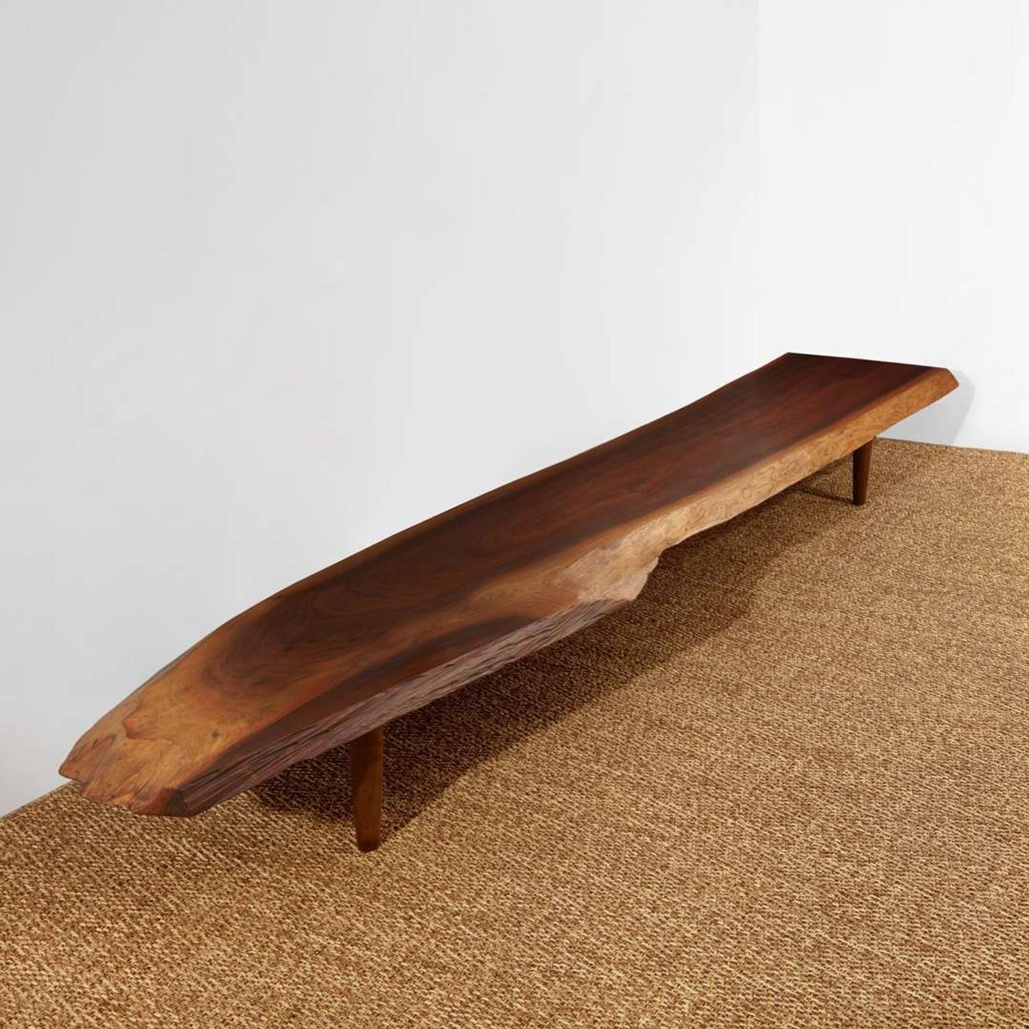 George Nakashima Special "Q"-Type Long Bench, New Hope, Pennsylvania, 1956