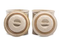 Two Redwing Stoneware Crocks