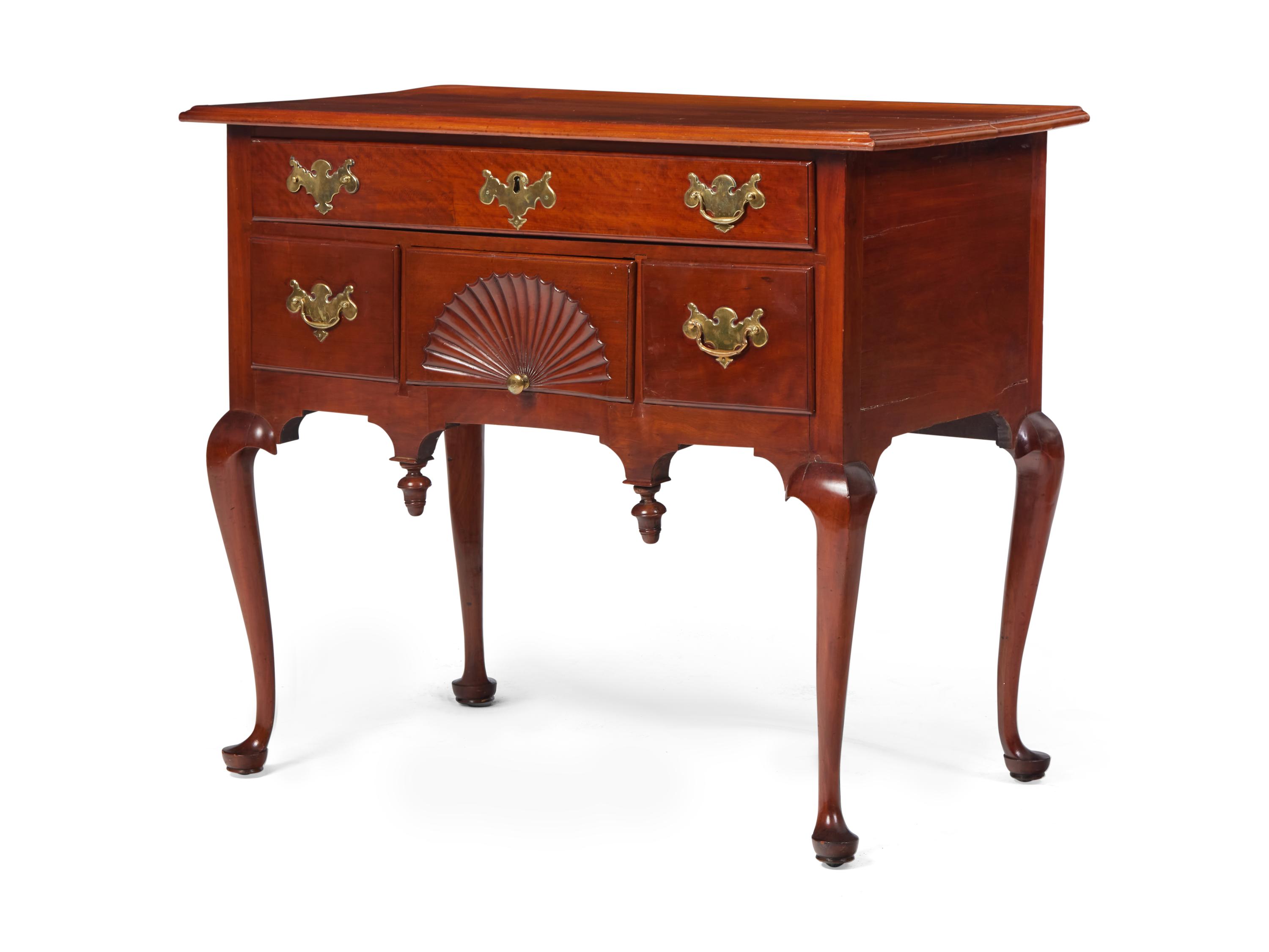 A Queen Anne Carved Cherry Dressing Table