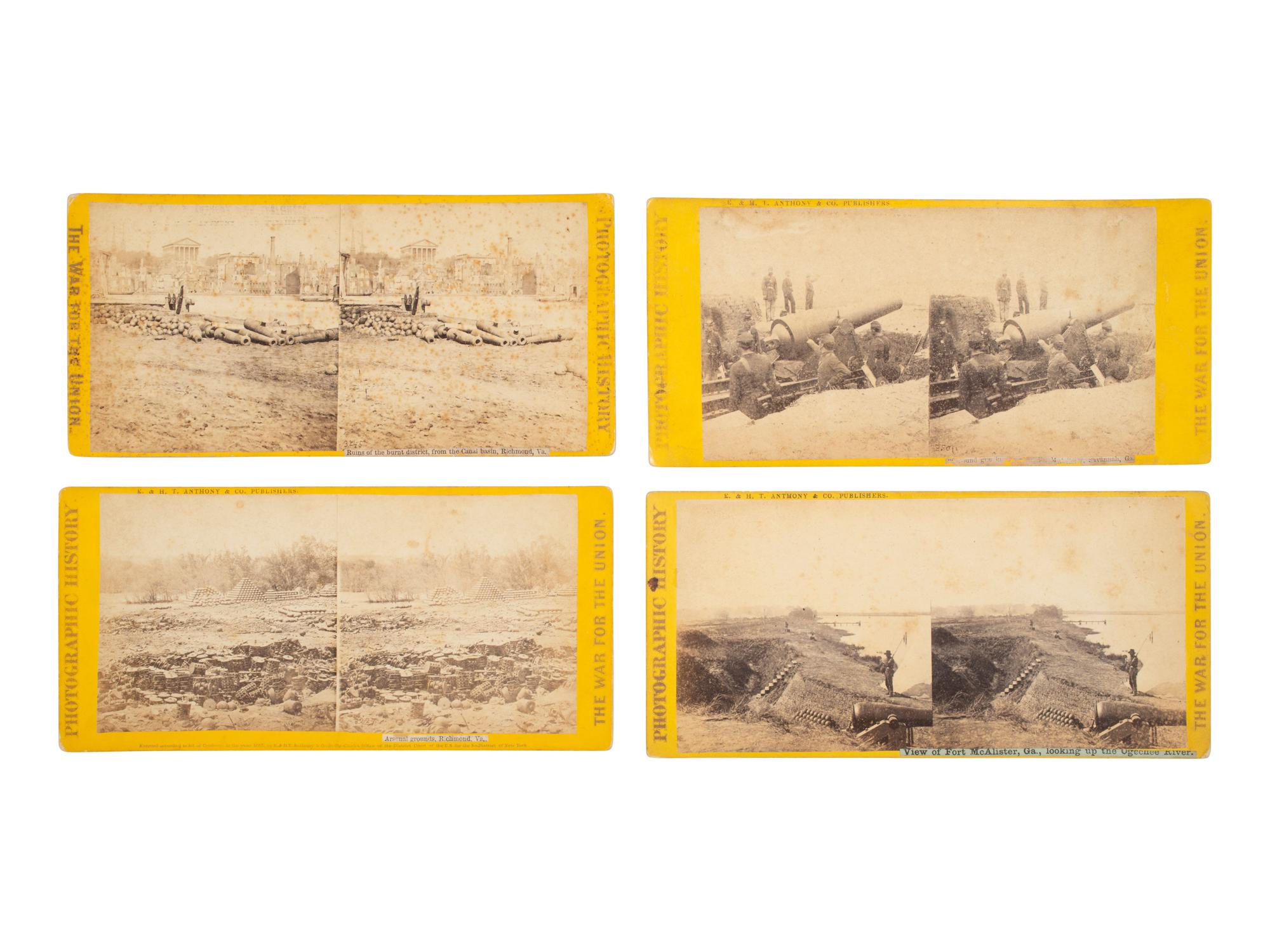 [CIVIL WAR]. 16 stereoviews featuring artillery and munitions. New York: E. & H. T. Anthony & Co.